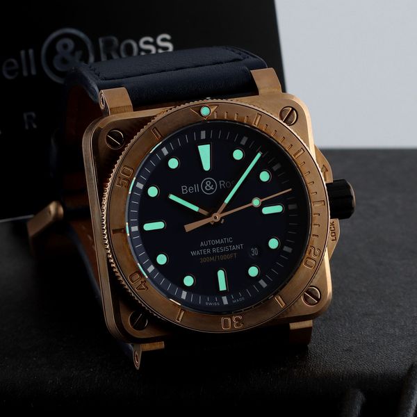 Bell and Ross BR03-92 BR0392-D-BU-BR/SCA